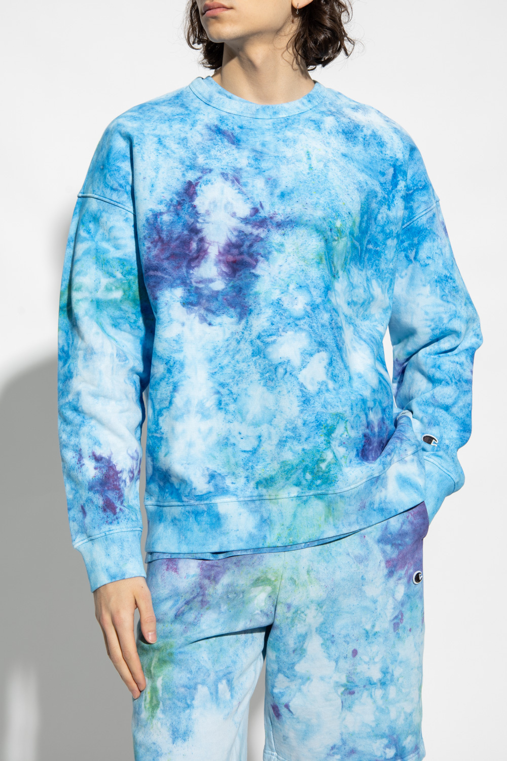 Champion tie dye on sale sweatshirt